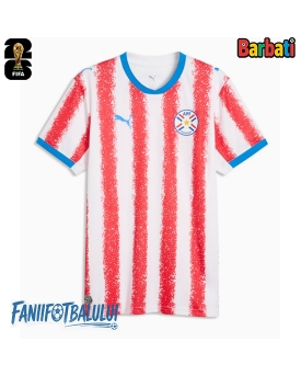 Paraguay Tricou Fotbal Replică Mondial 2026 Barbati Acasa
